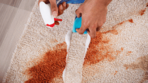 Remove water stain on the carpet