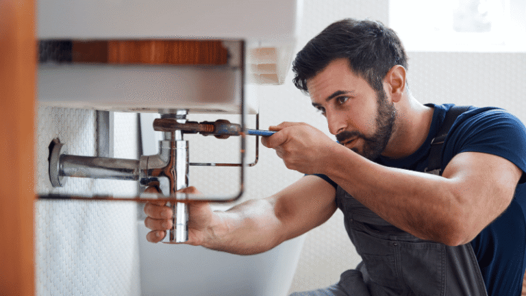 Checking a leaking bathroom sink